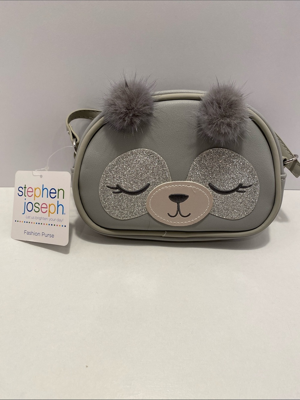 Gray Panda Bear Kids  Purse NWT Stephen Joseph